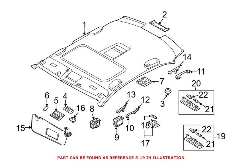 BMW Reading Light 63316962058